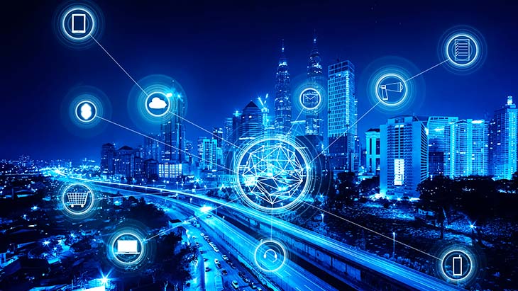 Graphic titled “Designed for Spikes,” showing a cloud-based AAA system scaling up to handle peak network traffic.